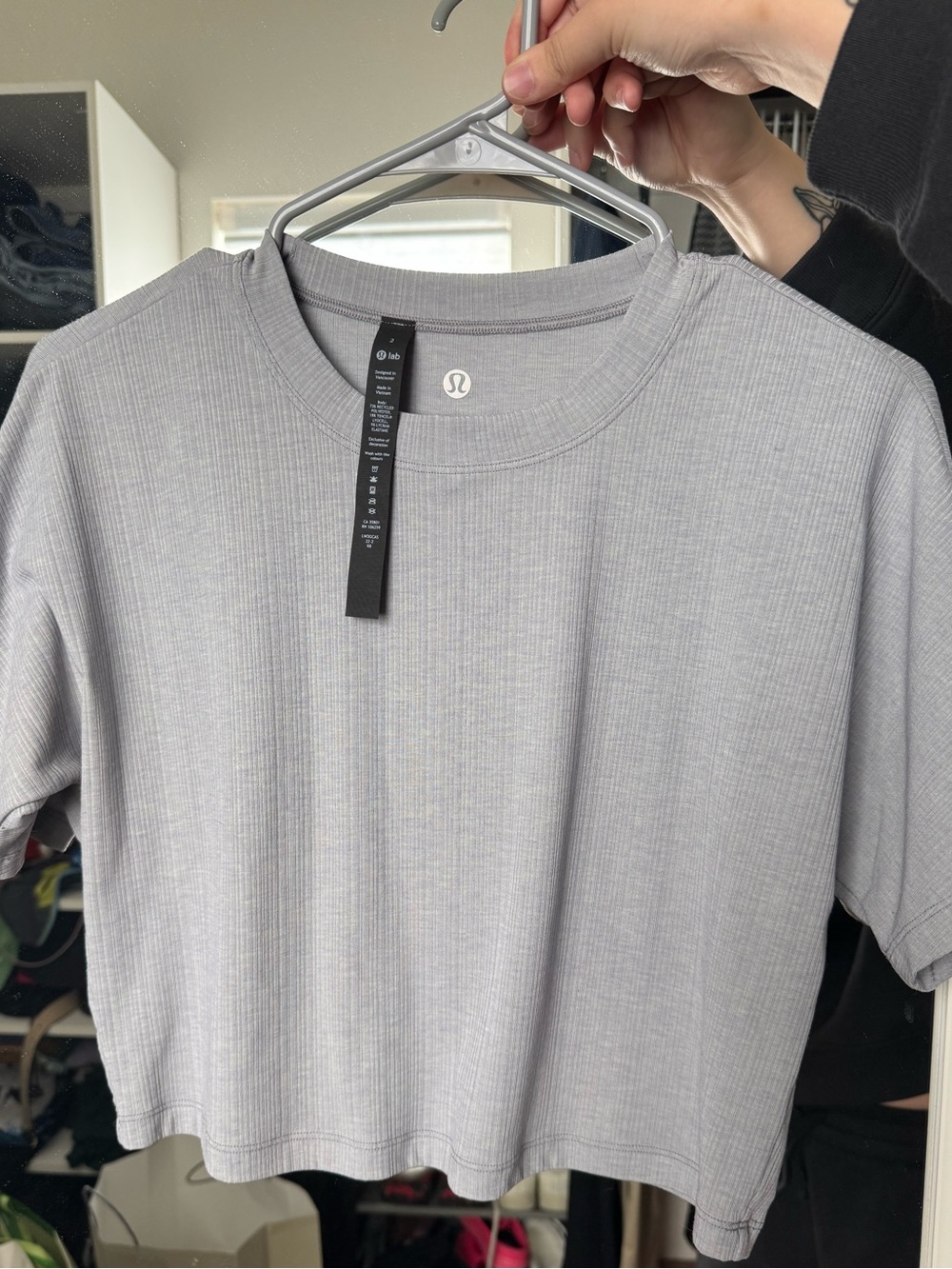 NWOT Lululemon Lab ribbed crop top